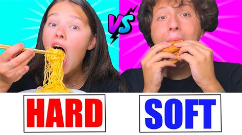 Asmr Hard Vs Soft Food Challenge Mukbang Eating Sounds By Tati Asmr Youtube