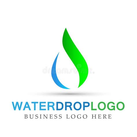 Water Drop Logo Save Water Plant Spring Nature Symbol Global Nature