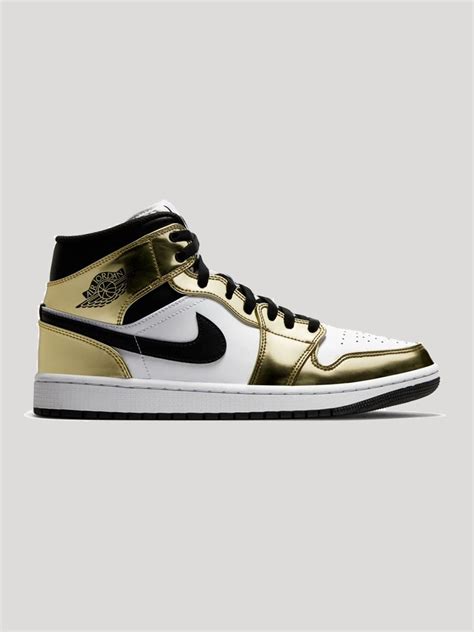 Air Jordan 1 Mid Metallic Gold Sneakers Kicks Galeria