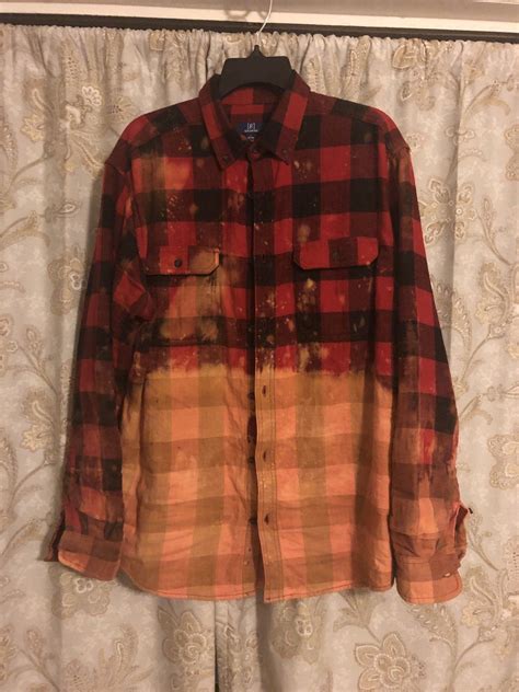 Distressed Flannel | Etsy | Bleached flannel shirt, Flannel, Trending outfits
