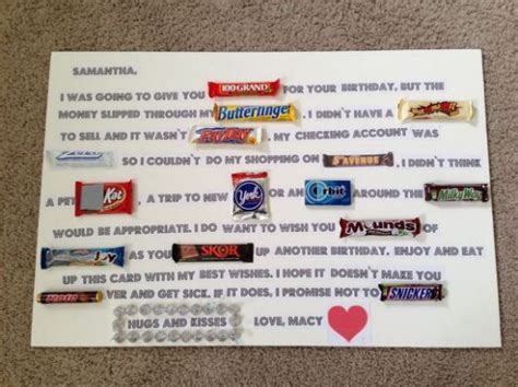 40th Birthday Candy Bar Card Candy Bar Poems Birthday Candy Candy