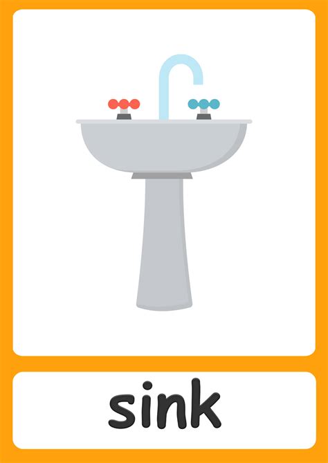Free Bathroom Vocabulary Flashcards