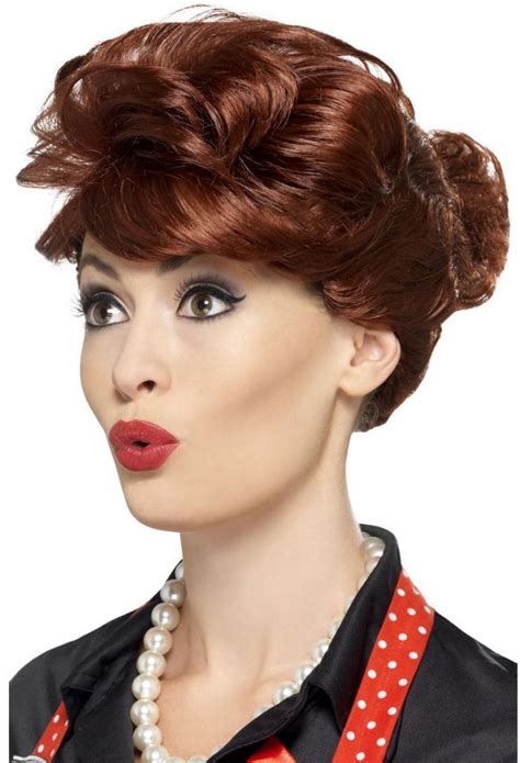 S Housewife Wig In Auburn By Smiffys Karnival Costumes