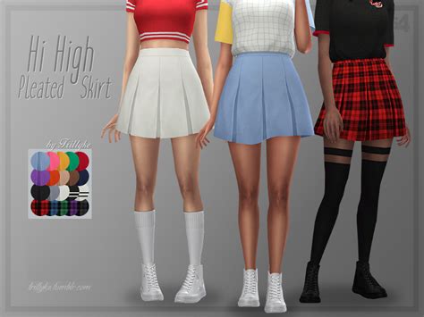 The Sims Resource Trillyke Hi High Pleated Skirt