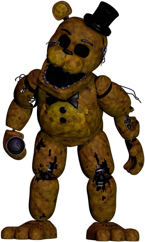 Withered Golden Freddy Full Body By Devimanx On Deviantart