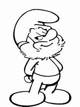 Coloring Pages Smurf Papa Smurfs Getcolorings Printable Color sketch template
