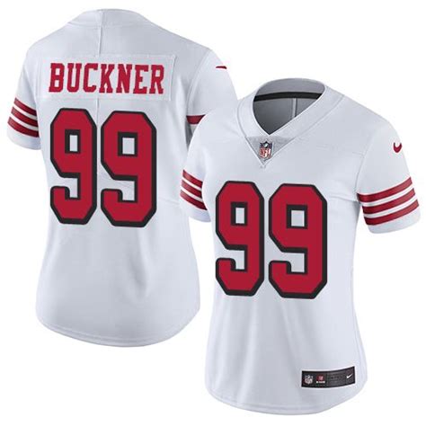 Nike 49ers 99 Deforest Buckner White Rush Womens Stitched Nfl Vapor