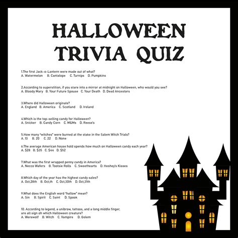 15 Best Printable Halloween Trivia And Answers