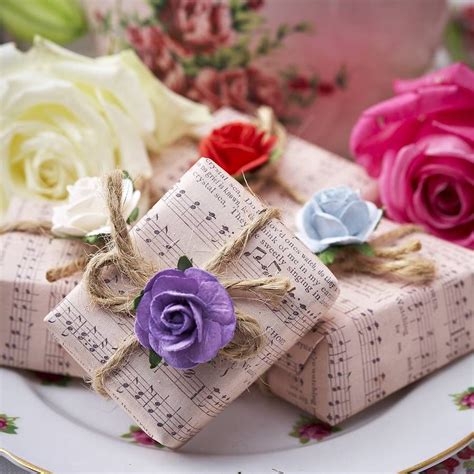Great savings & free delivery / collection on many items. love the wrapping paper on these | Soap wedding favors ...