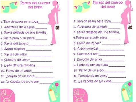 Juegos Para Baby Shower Crucigrama Con Respuestas Sopa De Letras Para