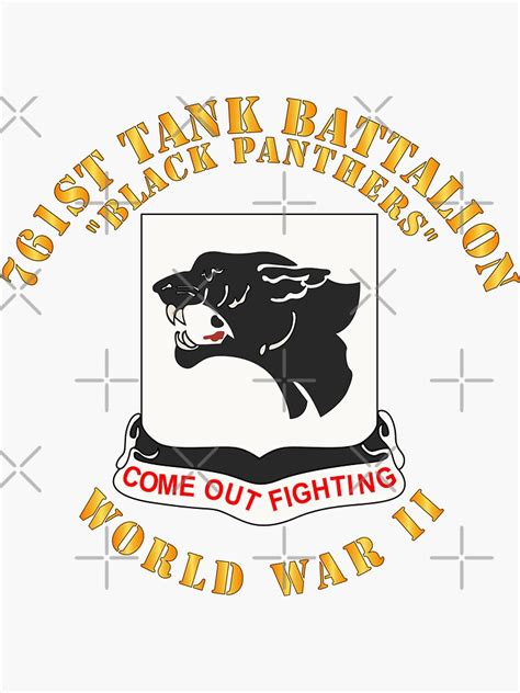 Army 761st Tank Battalion Black Panthers Wwii Sticker For Sale