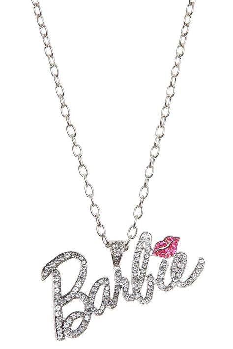 barbie necklace hottopic deals jewelry barbie pink kiss bling necklace
