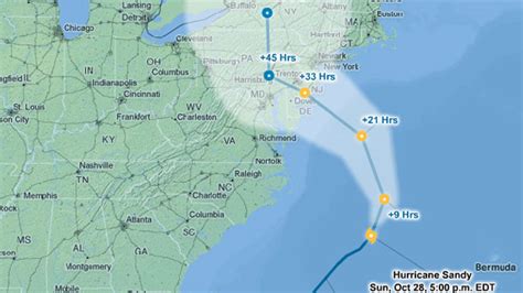 Hurricane Tracker Hurricane Sandy 2012 With Current Position And Path From Noaa National