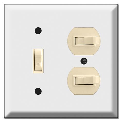 Vertical And Horizontal 3 Toggle Combo Wall Switch Plates