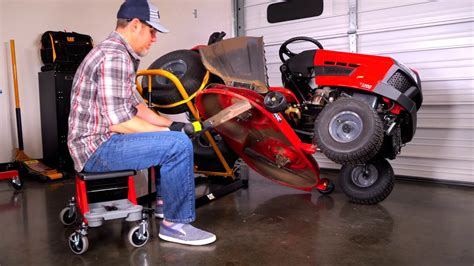 Lawn Mower Lift Tractor Hydraulic Jack Raiser Safety Lock Lifter Zero