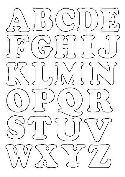 Molde De Letras Para Imprimir Alfabeto Completo Fonte Vazada Coloring Images