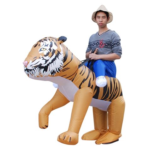 Inflatable Halloween Costume For Adult Men Women Tiger Cosplay Costume