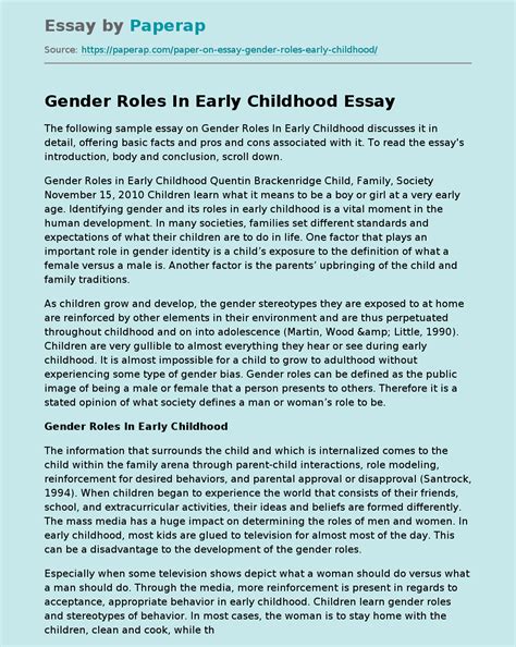 💋 Argumentative Essay On Gender Stereotypes Essay On Gender Stereotypes 2022 10 18