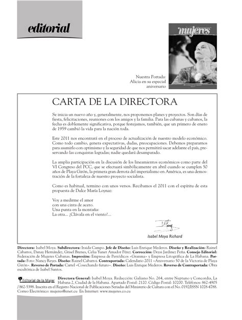 Pdf Carta De La Directora