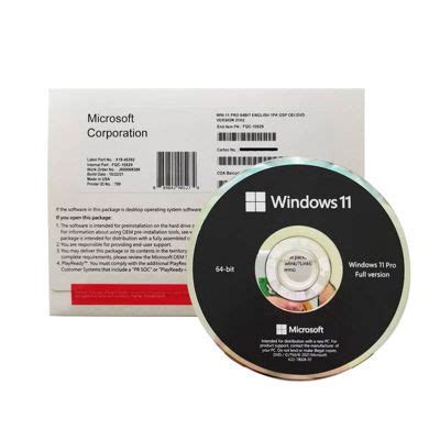 Licencia Windows 11 Pro OEM DVD Paquete Completo MICROSOFT Falabella