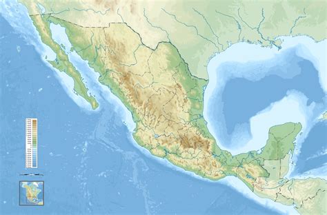 Mexico Physical Map Full Size Ex
