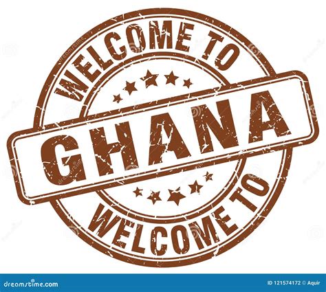 Welcome To Ghana Stamp Stock Vector Illustration Of Rubber 121574172