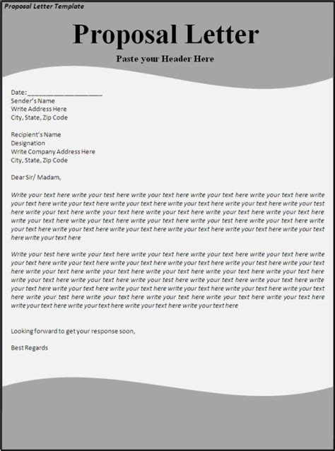 10 Proposal Letter Samples Free Word Templates