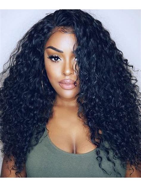 loose curly lace front human hair wigs 250 high density lace wigs