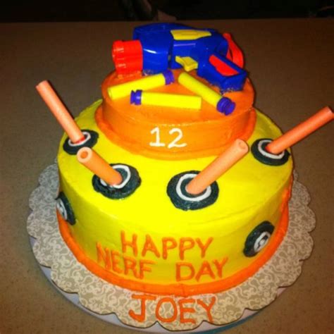 The nerf gun cake really took it over the top! Pin on cakes