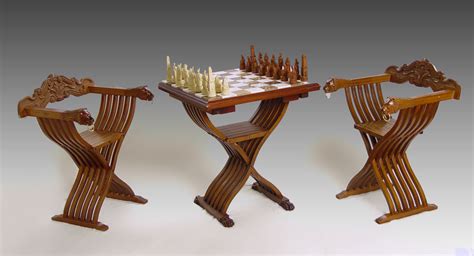 27″ roma chess and checkers table. Burchard Galleries Sunday, June 27, 2010 Lot 279