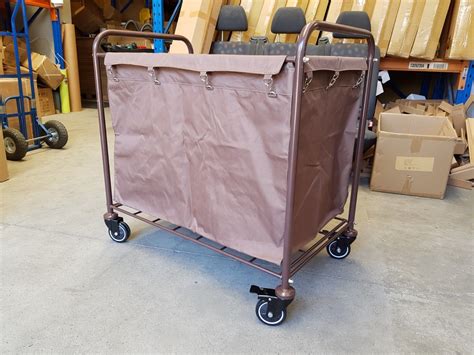 Linen Laundry Housekeeping Multi Purpose Trolley Cart With Ball Bearing