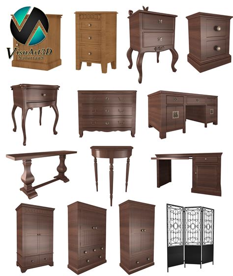 Old Furniture Collection 3d Model Cgtrader