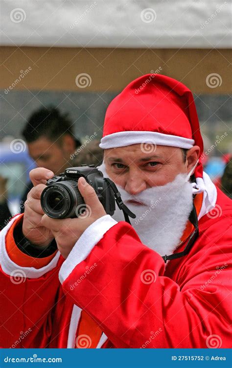 Photographer Santa At The Santa World Record Editorial Photography
