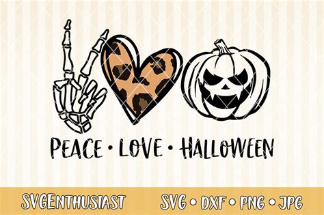 Peace love Halloween SVG cut file By SVGEnthusiast | TheHungryJPEG