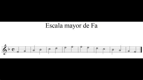 Escala Mayor De Fa Key Of F Violin Youtube