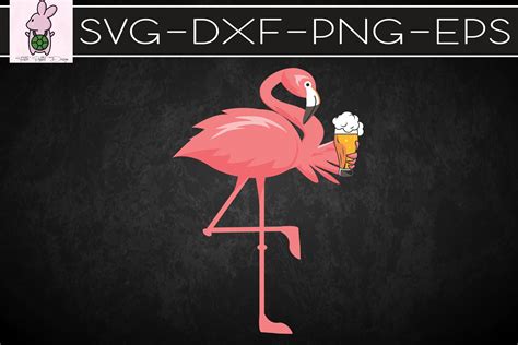 Flamingo Drinking Beer Graphic By Turtle Rabbit · Creative Fabrica