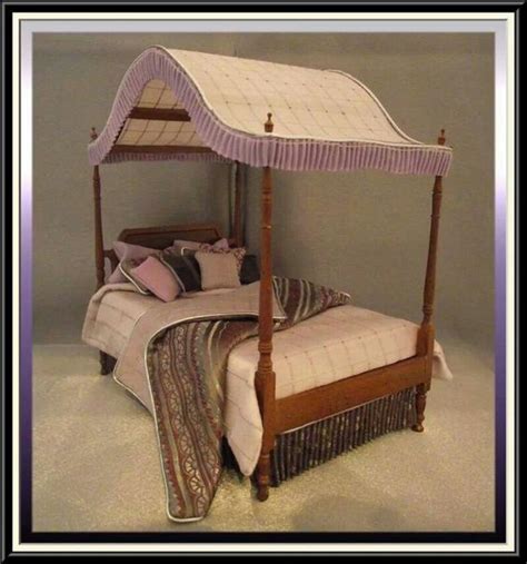 Purple Passion Canopy Bed By Wilson Miniature Custom Bedding By