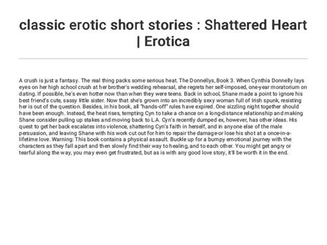 classic erotic short stories shattered heart erotica