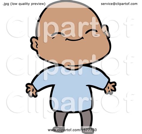 Happy Cartoon Bald Man By Lineartestpilot 1577750