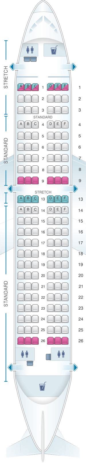 Seat Map Frontier Airlines Airbus A319 138pax China Southern Airlines