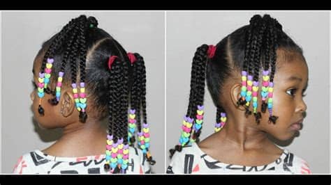 Not only are braids extremely practical for securing your hair during physical & outdoor activities, but you can use braids to express your personal style for any occasion, dressed up or down. Kids Braided Hairstyle with Beads | Cute Hairstyles for ...