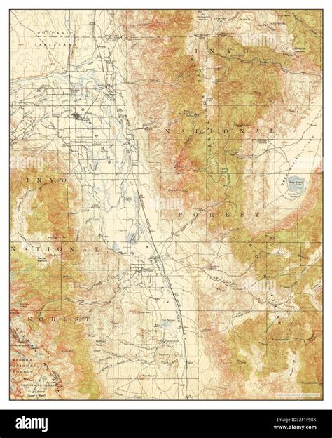 Bishop California Map 1913 1125000 United States Of America By