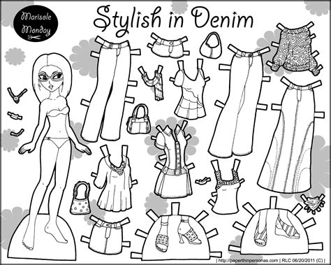 Paper Doll Printable Marisole Black And White Png My Xxx Hot Girl