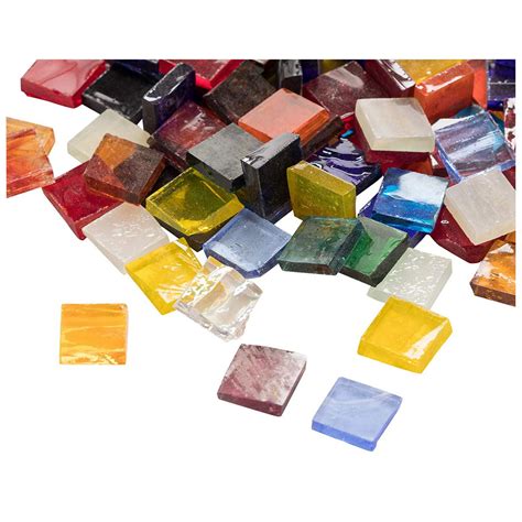 Mosaic Tiles 1000 Pack Glass Mosaic Pieces Mosaic Chips Stained Glass Mosaic Textured Glass