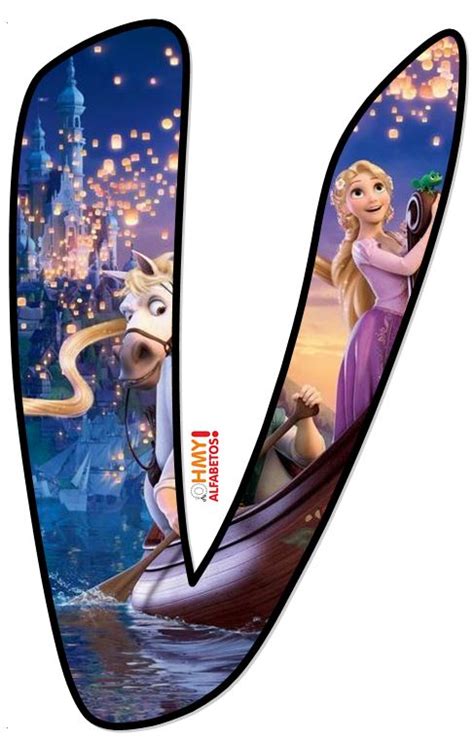 Abecedario De Flynn Y Rapunzel En Barca Flynn And Rapunzel Alphabet