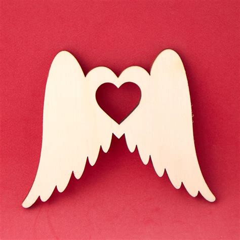 Unfinished Wood Angel Wings Cutout All Wood Cutouts Wood Crafts