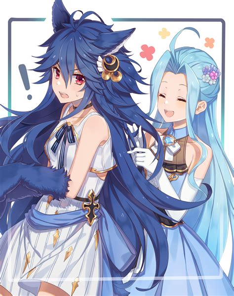 Lyria And Fenrir Granblue Fantasy Drawn By Jiman Danbooru