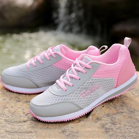 Casual Shoes Woman White Women Sneaker Breathable Mesh Female Platform Sneakers In 2020 Sports