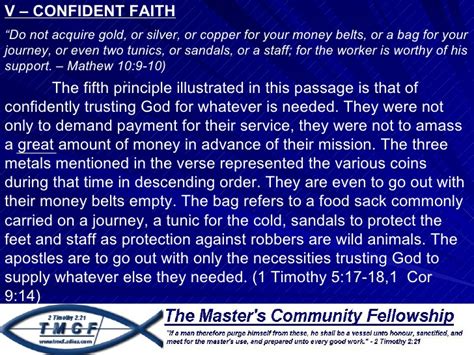 Principles For Effective Ministry Part 3 Mathew 10 Verses 5 15