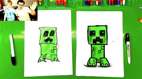 How To Draw Creeper Minecraft Youtube